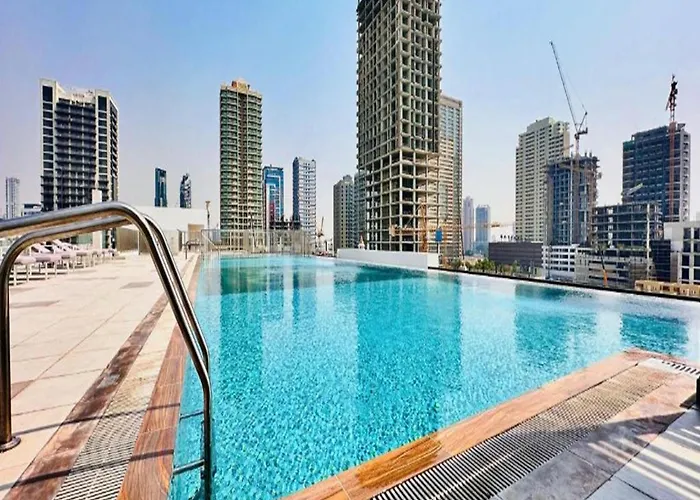 Pension Guide Premium 1-Bedroom Perla Apartment In Jvc | Infinity Pool & Kids' Play Area